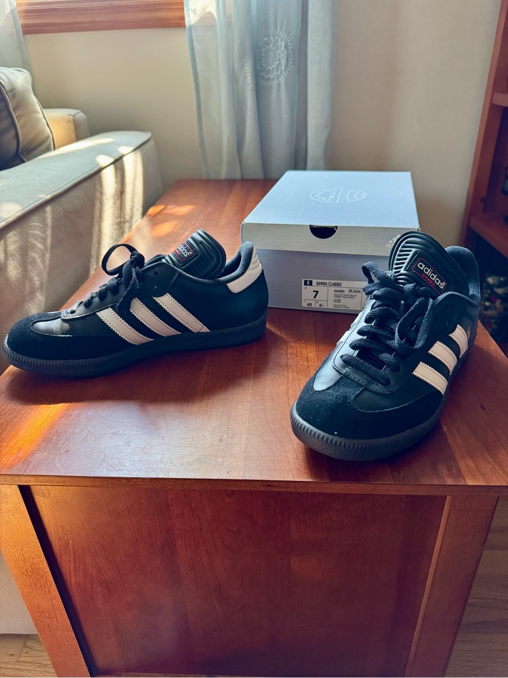 adidas unisex Samba Classic Sneakers - Black & White - Picture 9 of 9